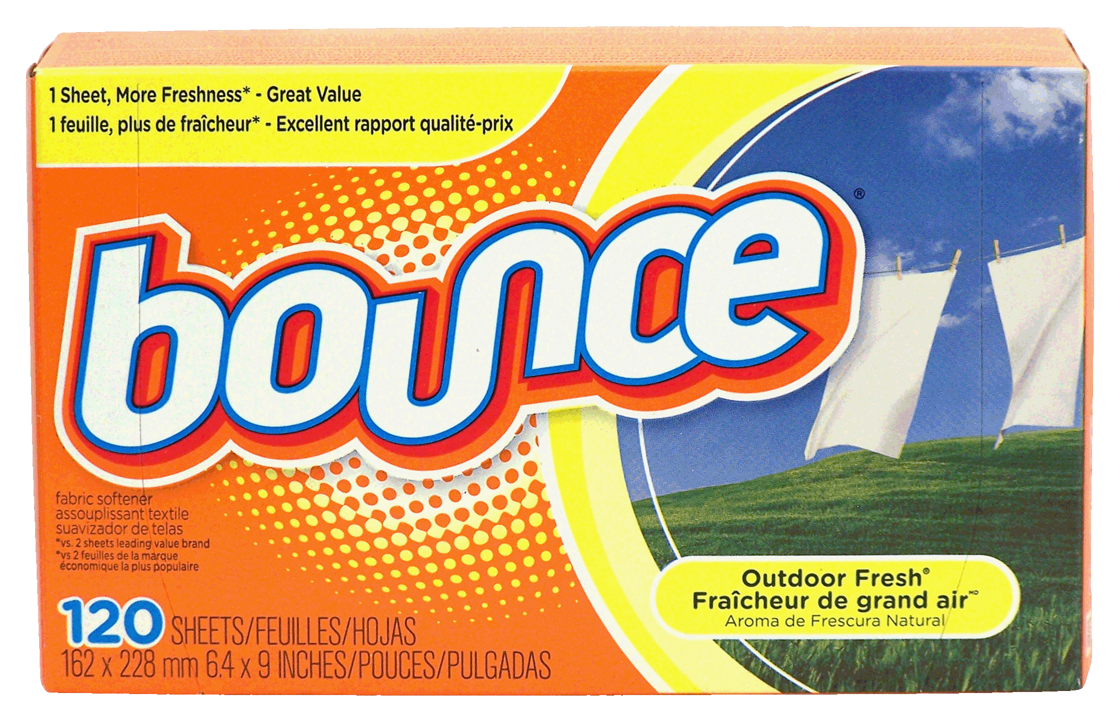 Bounce&nbsp;&nbsp;fabric softener dryer sheets outdoor fresh Full-Size Picture